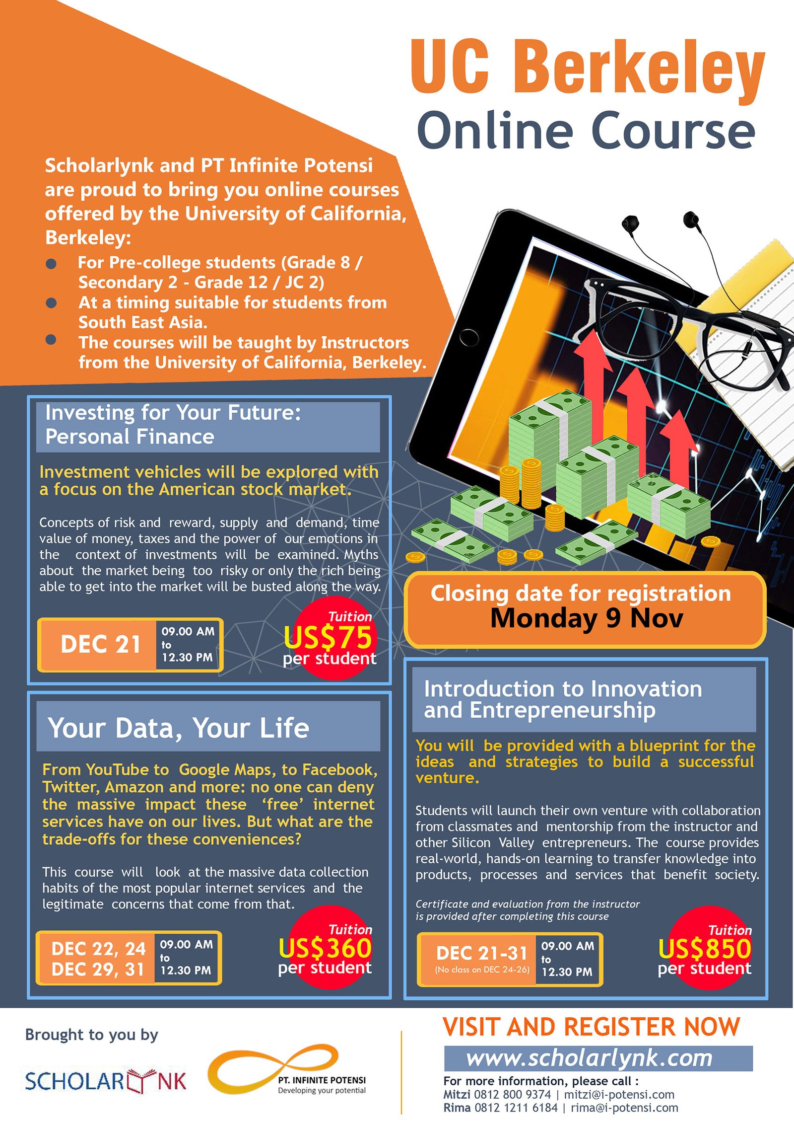 UC Berkeley Online Course PT. INFINITE POTENSI